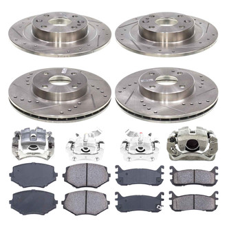 Callahan Brake Parts® - Drilled & Slotted Brake Kit with Calipers