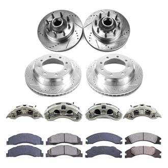 Callahan Brake Parts® - Drilled & Slotted Brake Kit with Calipers