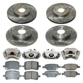 Callahan Brake Parts® - Drilled and Slotted Brake Kit with Calipers