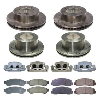 Callahan Brake Parts® - Drilled and Slotted Brake Kit with Calipers
