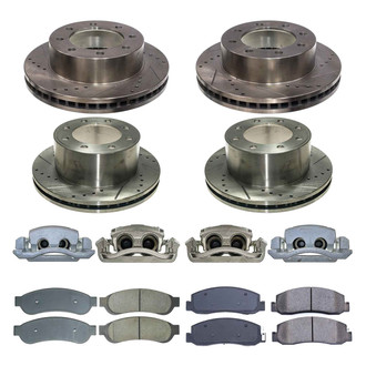 Callahan Brake Parts® - Drilled and Slotted Brake Kit with Calipers