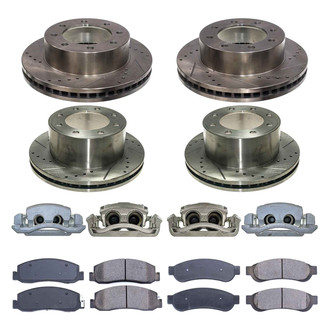 Callahan Brake Parts® - Drilled and Slotted Brake Kit with Calipers