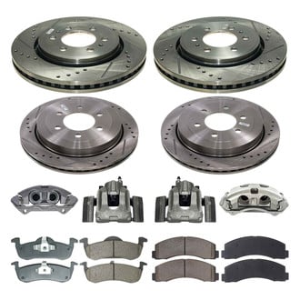 Callahan Brake Parts® - Drilled and Slotted Brake Kit with Calipers