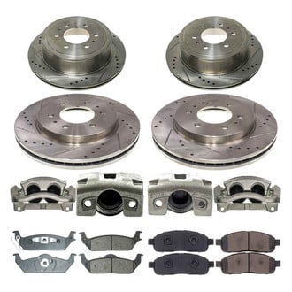 Callahan Brake Parts® - Drilled and Slotted Brake Kit with Calipers