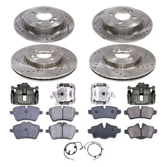 Callahan Brake Parts® - Drilled and Slotted Front and Rear Brake Kit with Calipers