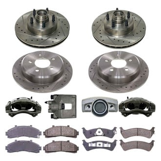 Callahan Brake Parts® - Drilled and Slotted Brake Kit with Calipers