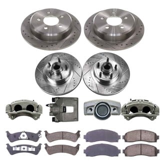 Callahan Brake Parts® - Drilled and Slotted Brake Kit with Calipers