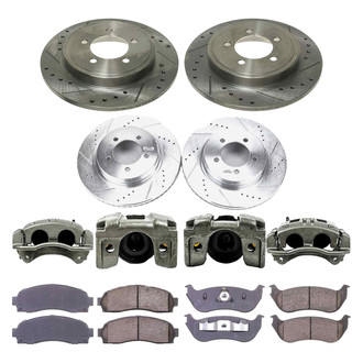 Callahan Brake Parts® - Drilled and Slotted Brake Kit with Calipers