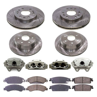 Callahan Brake Parts® - Drilled and Slotted Brake Kit with Calipers