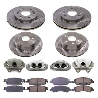 Callahan Brake Parts® - Drilled & Slotted Brake Kit with Calipers