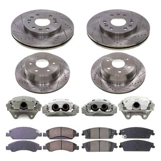 Callahan Brake Parts® - Drilled & Slotted Brake Kit with Calipers