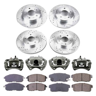 Callahan Brake Parts® - Drilled & Slotted Brake Kit with Calipers