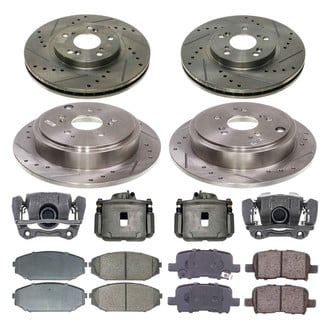 Callahan Brake Parts® - Drilled and Slotted Brake Kit with Calipers