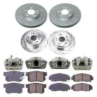 Callahan Brake Parts® - Drilled and Slotted Brake Kit with Calipers