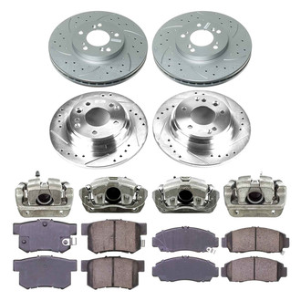 Callahan Brake Parts® - Drilled and Slotted Brake Kit with Calipers