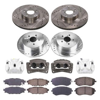 Callahan Brake Parts® - Drilled and Slotted Brake Kit with Calipers