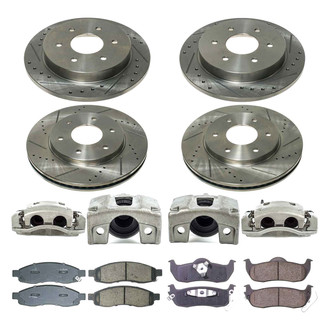 Callahan Brake Parts® - Drilled and Slotted Brake Kit with Calipers