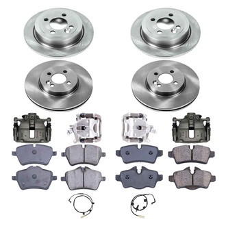 Callahan Brake Parts® - Plain Front and Rear Brake Kit with Calipers