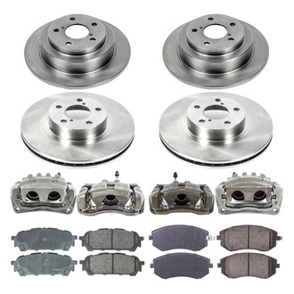 Callahan Brake Parts® - Plain Brake Kit with Calipers