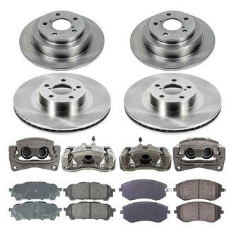 Callahan Brake Parts® - Plain Brake Kit with Calipers
