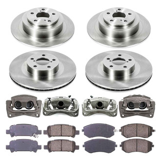 Callahan Brake Parts® - Plain Brake Kit with Calipers
