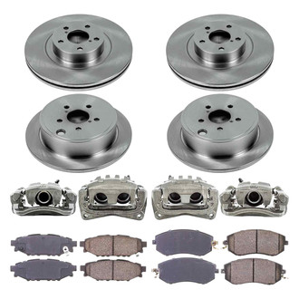 Callahan Brake Parts® - Plain Brake Kit with Calipers