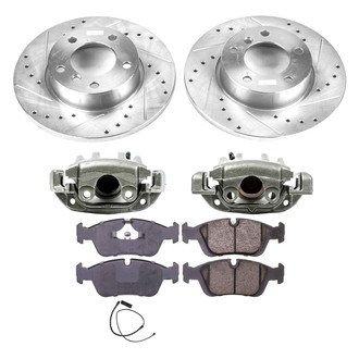 Callahan Brake Parts® - Drilled and Slotted Front Brake Kit with Calipers