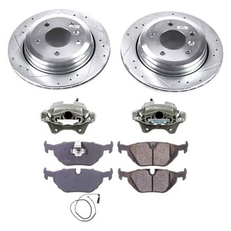 Callahan Brake Parts® - Drilled and Slotted Rear Brake Kit with Calipers