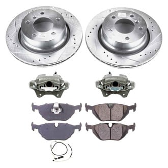 Callahan Brake Parts® - Drilled and Slotted Rear Brake Kit with Calipers