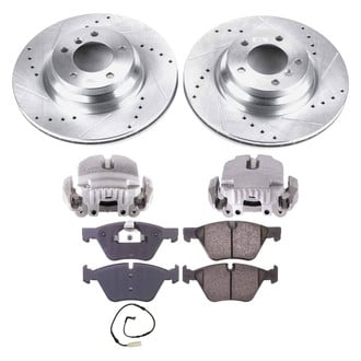 Callahan Brake Parts® - Drilled and Slotted Front Brake Kit with Calipers