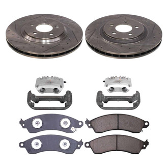 Callahan Brake Parts® - Drilled and Slotted Front Brake Kit with Calipers