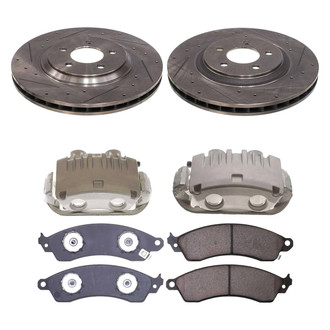 Callahan Brake Parts® - Drilled and Slotted Brake Kit with Calipers