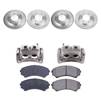 Callahan Brake Parts® - Drilled & Slotted Brake Kit with Calipers