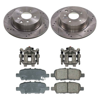 Callahan Brake Parts® K047895 - Drilled and Slotted Rear Brake Kit with Calipers