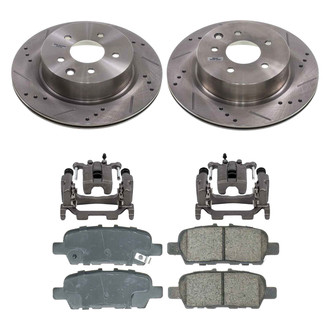 Callahan Brake Parts® - Drilled & Slotted Brake Kit with Calipers