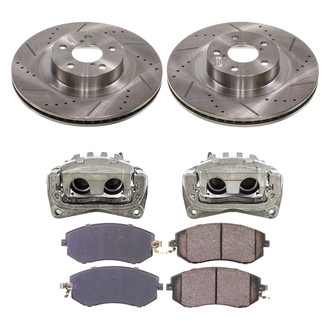 Callahan Brake Parts® K047901 - Drilled and Slotted Front Brake Kit with Calipers
