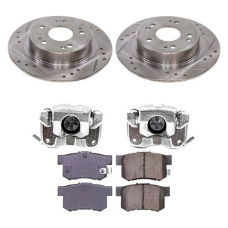 Callahan Brake Parts® - Drilled & Slotted Brake Kit with Calipers