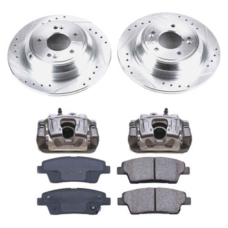 Callahan Brake Parts® - Drilled & Slotted Brake Kit with Calipers