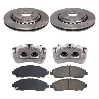Callahan Brake Parts® - Drilled and Slotted Brake Kit with Calipers