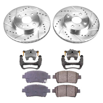 Callahan Brake Parts® - Drilled & Slotted Brake Kit with Calipers