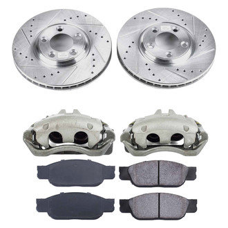 Callahan Brake Parts® K047983 - Drilled and Slotted Front Brake Kit with Calipers