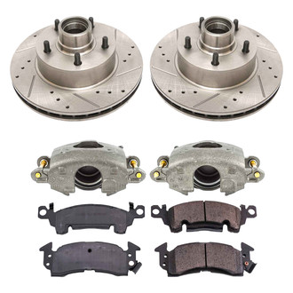 Callahan Brake Parts® - Drilled & Slotted Brake Kit with Calipers