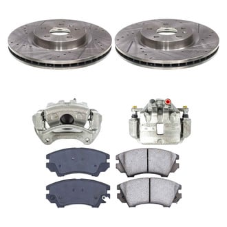 Callahan Brake Parts® - Drilled & Slotted Brake Kit with Calipers