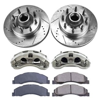 Callahan Brake Parts® - Drilled and Slotted Front Brake Kit with Calipers