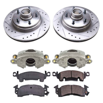Callahan Brake Parts® - Drilled and Slotted Front Brake Kit with Calipers