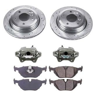 Callahan Brake Parts® - Drilled and Slotted Rear Brake Kit with Calipers