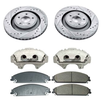 Callahan Brake Parts® - Drilled and Slotted Front Brake Kit with Calipers