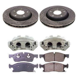 Callahan Brake Parts® - Drilled and Slotted Front Brake Kit with Calipers