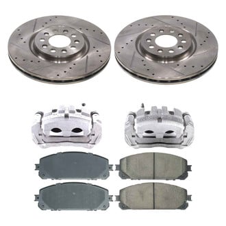 Callahan Brake Parts® - Drilled & Slotted Brake Kit with Calipers