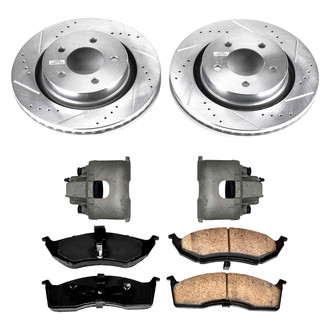 Callahan Brake Parts® - Drilled and Slotted Front Brake Kit with Calipers